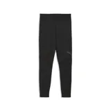Calza deportiva larga de compresión Puma, color negro, con logo de la marca estampado en tono sobre tono en la pierna izquierda.