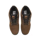 Zapatillas de media caña Etnies Jefferson color marrón, con cordones redondos y logo en el lateral.