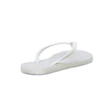 Chanclas de dedo de diseño clásico y minimalista, color blanco con tiras finas.