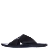 Sandalias de cuero para hombre, con diseño de tiras anchas entrecruzadas y suela de goma antideslizante.