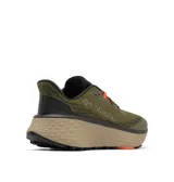 Championes de trail running Columbia modelo Konos Trillium Atr Techlite, color verde militar con detalles en negro, tostado y naranja, capellada de malla transpirable y entresuela de alta amortiguación.