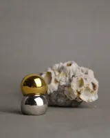 Anillo chunky dorado de acero quirúrgico hipoalergénico.