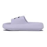 Chancletas blancas con logo negro de Diadora en la tira.