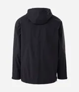 Campera deportiva Get Over de tejido técnico resistente al agua, color bordó. Presenta capucha ajustable con cordones, cierre frontal con cremallera, bolsillos laterales y un bolsillo adicional en el pecho, todos con cierre.