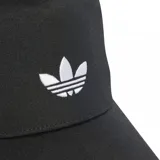 Gorra Adidas Trucker Adicolor Classic color negro con paneles de malla en la parte trasera y el logotipo del trifolio bordado en blanco en el frente.