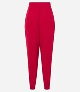 Pantalón jogger Blue Steel de crepé color morado, con pliegues en la cintura, bolsillos laterales y puños elásticos en los tobillos.