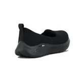 Zapatillas slip-on Actvitta de nylon negro, con diseño sin cordones, capellada de malla transpirable y suela gruesa texturizada.