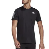 Remera de running negra para hombre, marca Adidas, modelo Own The Run. Confeccionada en tejido transpirable AEROREADY y detalles reflectantes.