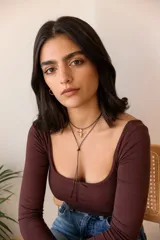 Collar con dije de acero quirúrgico en forma de cráneo de toro, montado sobre un cordón marrón.