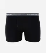 Pack de dos bóxers Lupo de algodón, uno azul marino y otro negro, con cintura elástica con el logo de la marca.