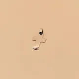 Dije de cruz bombé en plata 925.