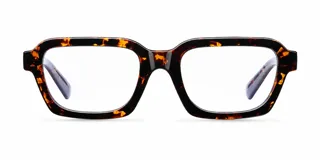 Lentes con protección contra luz azul y UV400, de diseño cuadrado con montura de acetato en estampado carey (tortoise).