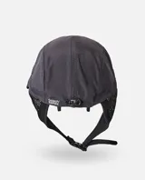 Gorro de agua Rip Curl modelo S Series Surf, color negro gastado, con solapa protectora para el cuello y laterales de red. Cuenta con correa ajustable con hebilla.