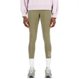 Calza deportiva verde oliva, tiro medio, con logo de New Balance estampado en el muslo.