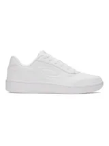 Championes de mujer Under Armour UA W Tempo, de color blanco, con diseño inspirado en el baloncesto, parte superior de piel suave y suela tipo cupsole.