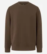 Buzo deportivo color verde claro, de manga larga y cuello redondo. Confeccionado en tejido de poliéster, viscosa y elastano.