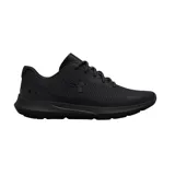 Championes de running Under Armour Surge 3, color negro con suela blanca y logo de la marca en blanco en el lateral. Confeccionados en malla transpirable.