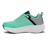 Championes deportivos Diadora modelo Bresh, color verde menta con detalles en gris y verde oscuro. Presentan una capellada de malla transpirable, logo de Diadora en la lengüeta y un diseño con líneas blancas en el lateral. Tienen una suela gruesa de espuma blanca.