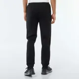 Pantalón de jogging negro de corte recto con bolsillos laterales con cierre.