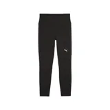 Calza deportiva Puma de tiro alto y largo 7/8, color negro con logo de la marca estampado en blanco en la pierna izquierda.