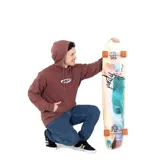 Canguro bordó con capucha y cordones ajustables, bolsillo tipo canguro y logo estampado en el pecho. Confeccionado en 60% algodón y 40% poliéster.