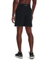 Short de running Under Armour Launch Elite, color negro, de tejido ultraligero y elástico con forro interior de malla. Cuenta con cintura elástica con cordón interno, bolsillo trasero resistente al agua y detalles reflectantes.