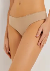 Pack de dos bombachas estilo bikini en microfibra, una color negro y otra color piel.