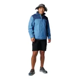 Short cargo negro Columbia, con tecnología Omni-Shade y Omni-Wick, cintura con elástico parcial y bolsillos laterales.