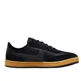 Championes Nike SB FC Classic de color negro, confeccionados en gamuza y cuero sintético, con suela cupsole de goma en tono tostado y detalles de la marca.