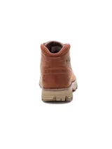 Bota impermeable Caterpillar modelo Elude WP de cuero marrón, con cordones, suela de goma y entresuela beige.