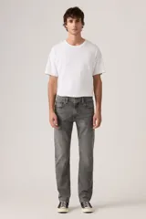 Jeans Levi's 502 Regular Taper de corte regular con pierna cónica y tiro medio, en tono gris oscuro con efecto lavado.