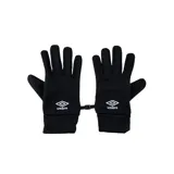 Guantes negros de poliéster con logo de Umbro en el puño y hebilla de ajuste.