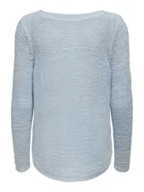 Sweater de punto con cuello redondo y manga larga, de corte regular y textura suave.