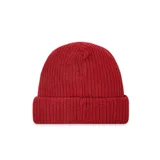 Gorro de lana Rip Curl Impact Regular color rojo, tejido en punto acanalado.