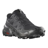 Championes de trail running Salomon Speedcross 6 Gore-Tex, color negro, impermeables y con suela de alta tracción.