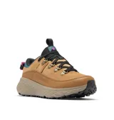 Calzado de trekking Columbia modelo Terrastride Bc Omni-Grip para mujer, en color marrón con detalles en verde azulado y rosa. Diseño de caña baja con capellada de ante, cuero y tejido, suela de caucho y entresuela amortiguada.