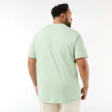 Camiseta de manga corta con cuello redondo, confeccionada en algodón de color verde menta.
