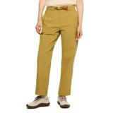 Pantalon de corte recto y estilo funcional, confeccionado en tejido ripstop elástico color mostaza. Presenta cintura con cinturon integrado de hebilla de liberacion rapida, bolsillos laterales y traseros, y logo de la marca bordado en la cintura.