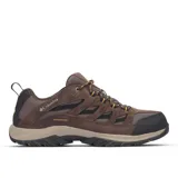 Championes de trekking Columbia modelo Crestwood Waterproof, color marrón con detalles en negro. Fabricados con tecnología Omni-Tech impermeable y transpirable, entresuela TechLite para amortiguación y suela Omni-Grip para tracción en diversos terrenos.