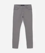 Pantalón skinny de sarga color beige, de corte ajustado y tiro medio, con bolsillos laterales y traseros de la marca Blue Steel.