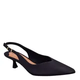Zapatos de tacón bajo Bottero de color negro, con diseño destalonado, punta fina y tira trasera ajustable con hebilla metálica dorada.