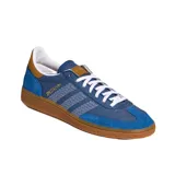 Championes Adidas Handball Spezial de color azul con detalles en tono caramelo y suela de caucho.