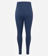 Pantalón legging deportivo de la marca Get Over, color negro, confeccionado en tejido rib seamless acanalado con cintura elástica y ajuste al cuerpo.