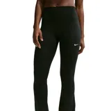 Calza deportiva Nike de tiro alto, con diseño acampanado en la parte inferior y logo de la marca bordado en el lateral.