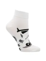Medias cortas blancas con estampado gráfico inspirado en los Stormtroopers de Star Wars.