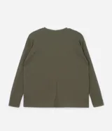 Blusa de manga larga confeccionada en tejido rib, con cuello redondo y diseño ajustado al cuerpo.