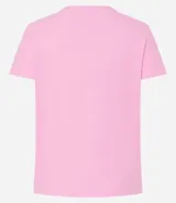 Remera de algodón color mostaza, con cuello en V y mangas cortas.
