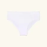 Bombacha de bikini de microfibra color blanco, tiro medio.