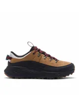 Championes Columbia modelo Terrastride Bc Omni-Grip para hombre, combinando tonos marrón, negro y bordó. Confeccionados con una mezcla de gamuza y tejido, presentan suela de caucho y diseño pensado para actividades al aire libre.
