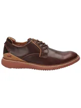 Zapato casual de cuero lustrado color marrón, con cordones y suela de EVA con tecnología Honey Foam para mayor amortiguación y flexibilidad.